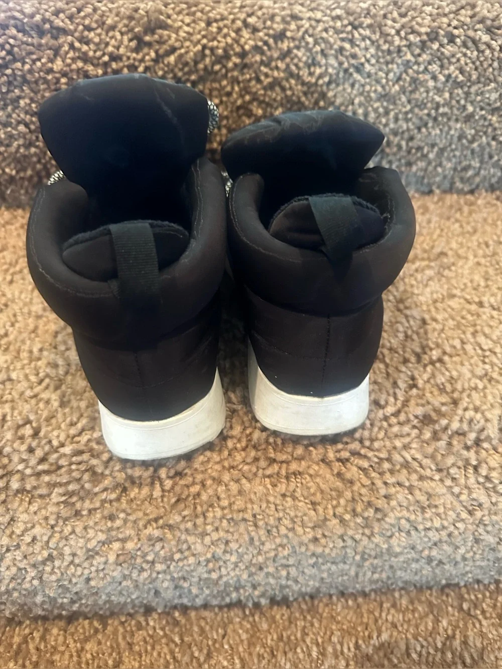 Black Sneakers with White Accent Laces